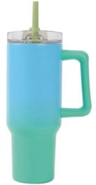 I-TOTAL Taza de viaje 1200 ml color verde/azul sombreado
