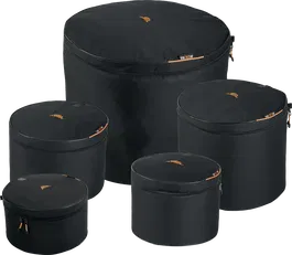 TOBAGO Kit Batería APNT22 Estándar 12" 13" 16" 22" / 14X5,5" Funda Protectora de Poliéster 600D con Acolchado de 15mm