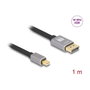 DeLOCK Cable Mini DisplayPort a DisplayPort 8K 60 Hz 1 m Gris Metal sin función de bloqueo