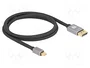 DeLOCK Cable Mini DisplayPort a DisplayPort 8K 1 m Gris Metal