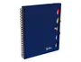 Liderpapel Cuaderno Espiral A4 Micro Executive 100 Hojas 80gr Cuadro 5mm con Separadores y Gomilla Azul