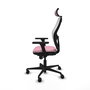 PIQUERAS Y CRESPO Silla de oficina Jorquera Rosa y Blanca