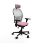 PIQUERAS Y CRESPO Silla de oficina Jorquera Rosa y Blanca