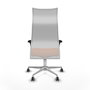 PIQUERAS Y CRESPO Sillón Albacete Naranja y Blanco con Base de Aluminio