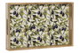 DKD Home Decor Bandeja Mango Olivo Lacado Verde 43,5x27x4,5 cm