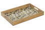 DKD Home Decor Bandeja Mango Olivo Lacado Verde 43,5x27x4,5 cm