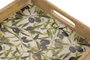 DKD Home Decor Bandeja Mango Olivo Lacado Verde 43,5x27x4,5 cm
