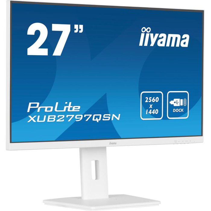 iiyama ProLite XUB2797QSN-W2 Monitor 27" QHD IPS USB-C Dock iiyama ProLite XUB2797QSN-W2 Monitor 27" QHD IPS USB-C Dock