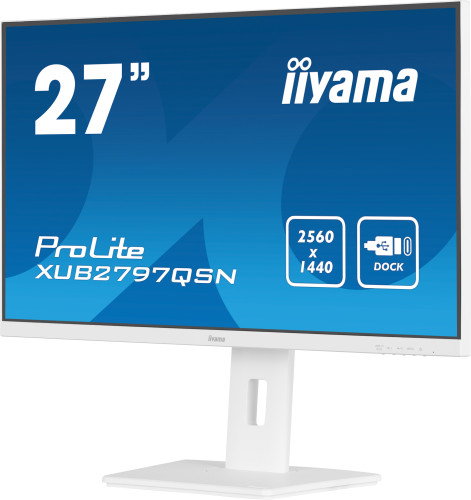 iiyama ProLite XUB2797QSN-W2 Monitor 27 pulg QHD IPS Blanco iiyama ProLite XUB2797QSN-W2 Monitor 27 pulg QHD IPS Blanco