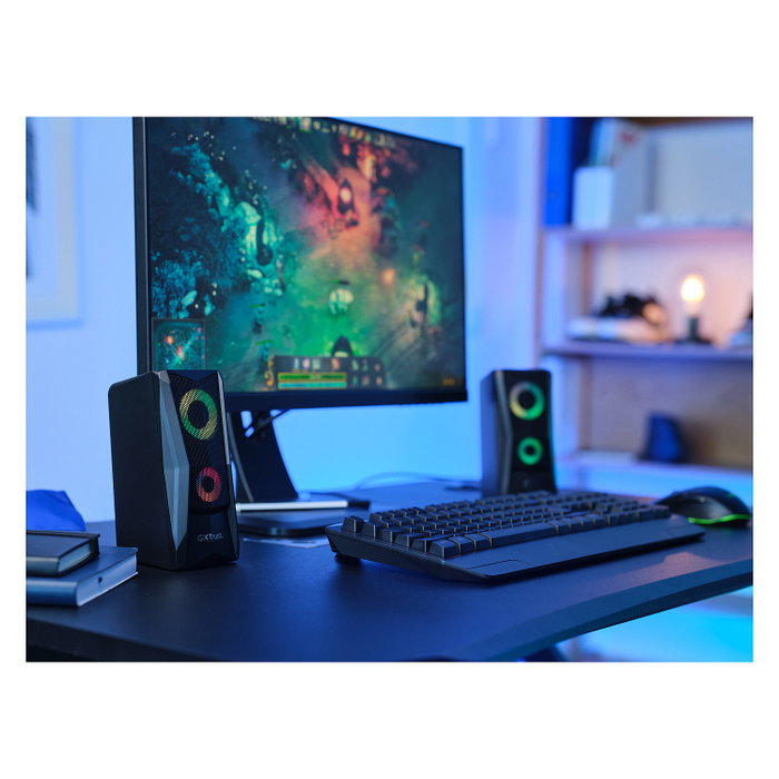 Trust Gaming GXT 606 JAVV Altavoces 2.0 Negros