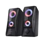 Trust GXT 606 JAVV Altavoces para PC Escritorio 2.0 - 12W - RGB - Negro - Conexión 3.5mm y USB Alimentación