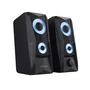 Trust GXT 606 JAVV Altavoces para PC Escritorio 2.0 - 12W - RGB - Negro - Conexión 3.5mm y USB Alimentación