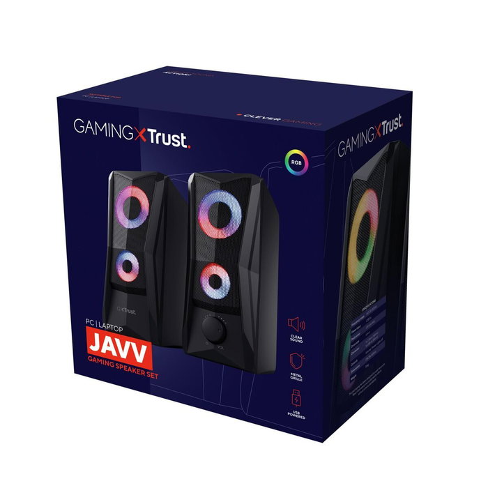 Trust Gaming GXT 606 JAVV Altavoces 2.0 Negros