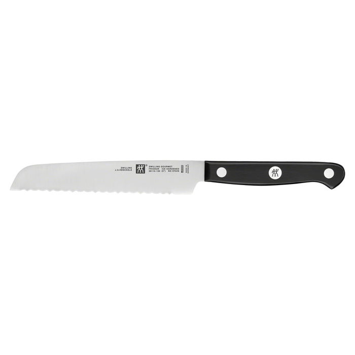 Zwilling 36133-000-0 Gourmet Juego de Cuchillos Autoafliantes con Bloque de Madera, 7 Piezas Incluye Cuchillo de Chef, Pan y Pelar