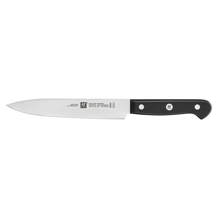 Zwilling 36133-000-0 Gourmet Juego de Cuchillos Autoafliantes con Bloque de Madera, 7 Piezas Incluye Cuchillo de Chef, Pan y Pelar