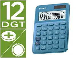 Casio MS-20UC-BU Calculadora de Sobremesa 12 Dígitos Tax +/- Color Azul