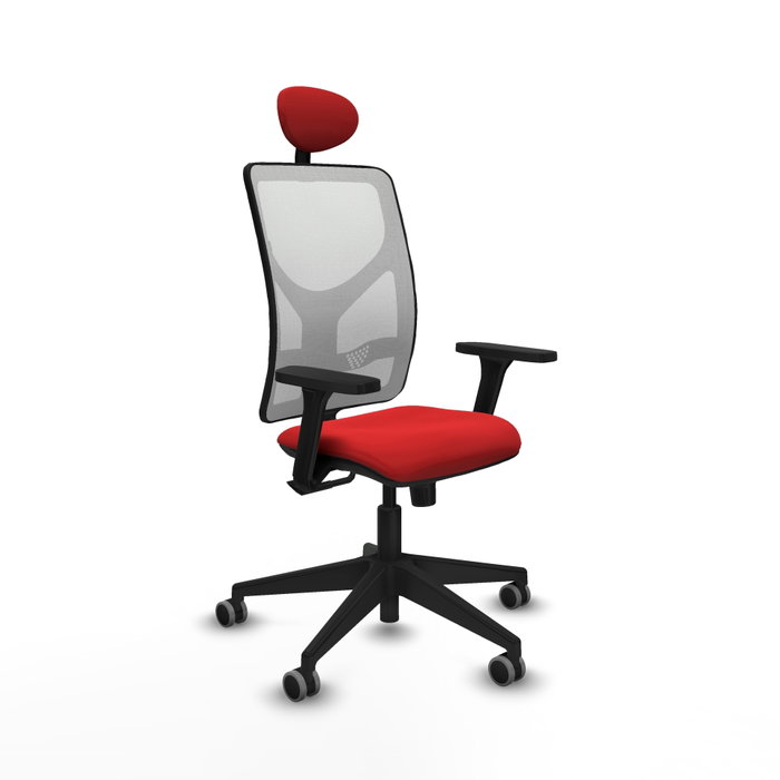 PIQUERAS Y CRESPO Silla de oficina Motilla con mecanismo Sincro, Rojo y Blanco PIQUERAS Y CRESPO Silla de oficina Motilla con mecanismo Sincro, Rojo y Blanco
