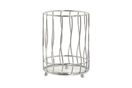 DKD Home Decor Cubertero de Metal Cromado Plateado 11,5x11,5x15,5 cm