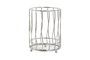 DKD Home Decor Cubertero de Metal Cromado Plateado 11,5x11,5x15,5 cm