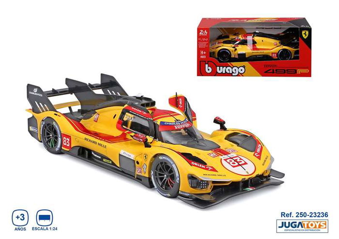 Burago Ferrari 499P 24h Le Mans Hypercar 83, escala 1:24