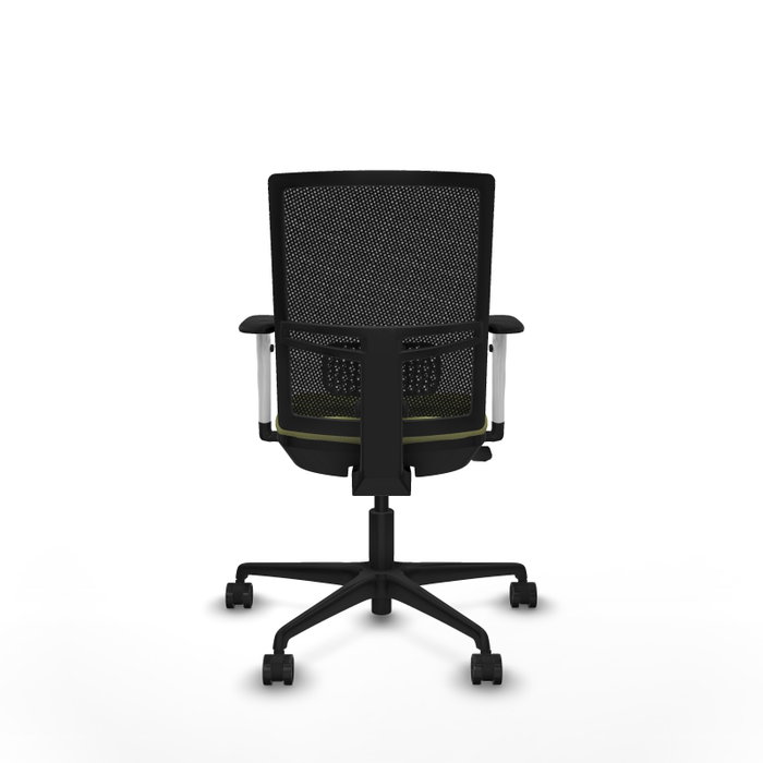 PIQUERAS Y CRESPO Silla de oficina Yunquera con mecanismo Sincro/Traslack Verde oliva y Negro