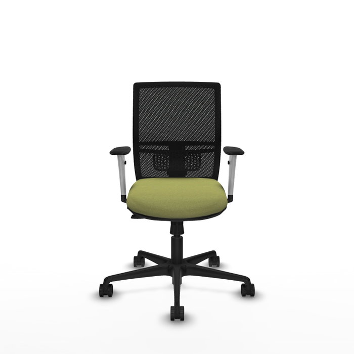 PIQUERAS Y CRESPO Silla de oficina Yunquera con mecanismo Sincro/Traslack Verde oliva y Negro