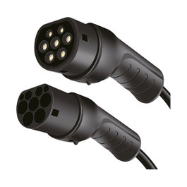 LogiLink Cable de carga para vehículo eléctrico Tipo 2 espiral 11kW 5m Negro + Bolsa