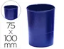 Q-connect Cubilete portalapices azul opaco plastico redondo diametro 75 mm alto 100 mm
