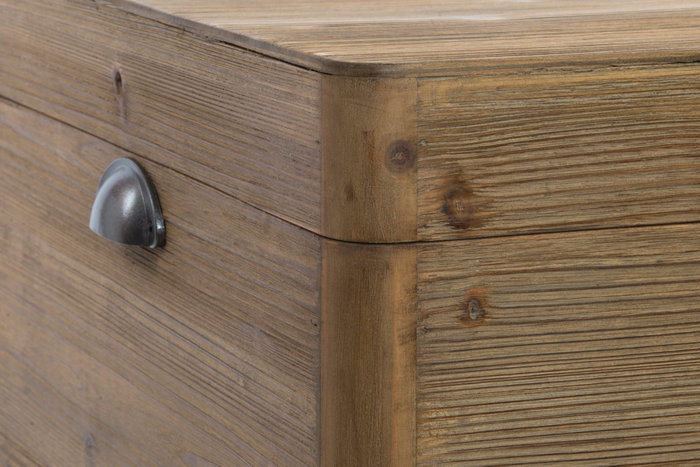 DKD Home Decor Mesita Auxiliar Soho Loft Madera Metal 51 x 74 x 49 cm