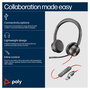 HP Poly Blackwire 8225 Auriculares Estéreo USB-C Negro con Adaptador USB-C/A