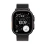 Apple watch ultra 3 gps + cellular 49mm black titanium case with black titanium milanese loop - small