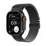 Apple watch ultra 3 gps + cellular 49mm black titanium case with black titanium milanese loop - small