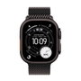 Apple Watch Ultra 3 con caja de titanio negro de 49 mm y correa Milanese Loop negra