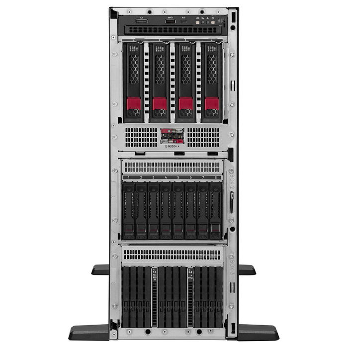 HP Enterprise HPE ProLiant ML350 Gen12 Servidor Torre 4U, Intel Xeon 6505P 12C 2.2GHz, 64GB DDR5, 2x960GB SSD (1.92TB), HPE MR408i-o RAID, 2x1000W, 4xGbE, TPM 2.0