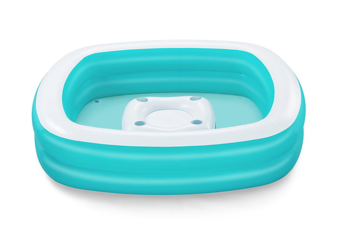 Bestway Piscina Hinchable Infantil 2 Camaras Family Mesa Flotante 218x218x48 cm +6 Años Jardin 54446