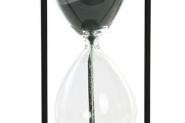 DKD Home Decor Reloj De Arena Colonial Negro Verde Metal Cristal 10.5 x 18.5 x 10.5 cm (2 Unidades)