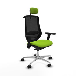 PIQUERAS Y CRESPO Silla de oficina Mardos con Mecanismo Sincro/Traslack, Pistacho y Negro