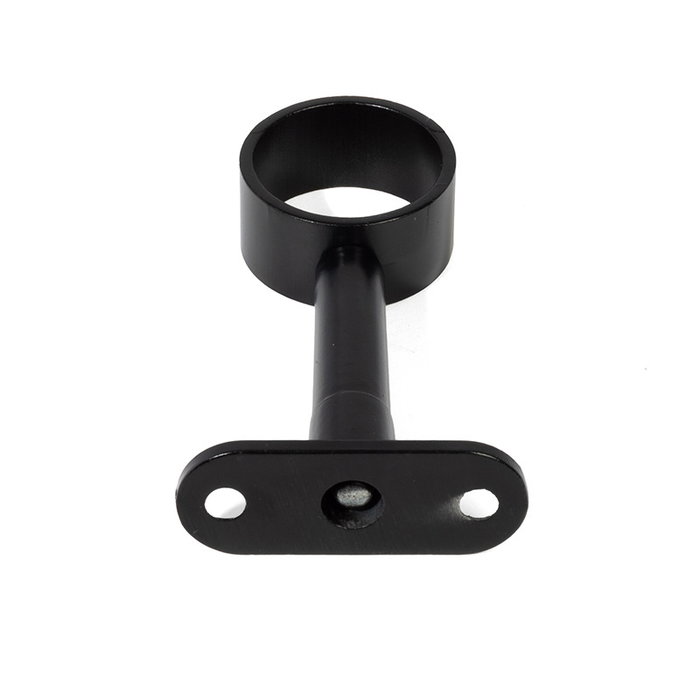 DUVER Soporte para Tubo de Regulación Ø25 Central, Regulable de 80 a 110 mm, Color Negro Mate