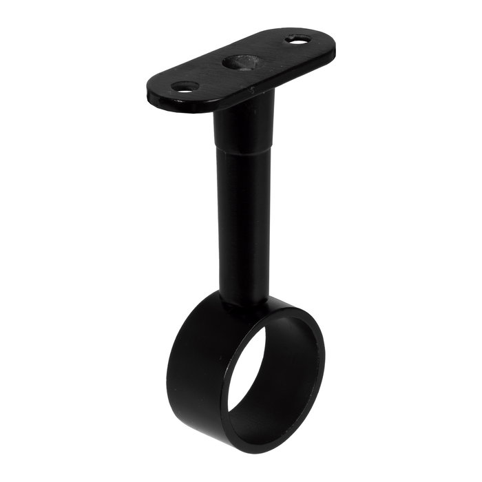 DUVER Soporte para Tubo de Regulación Ø25 Central, Regulable de 80 a 110 mm, Color Negro Mate