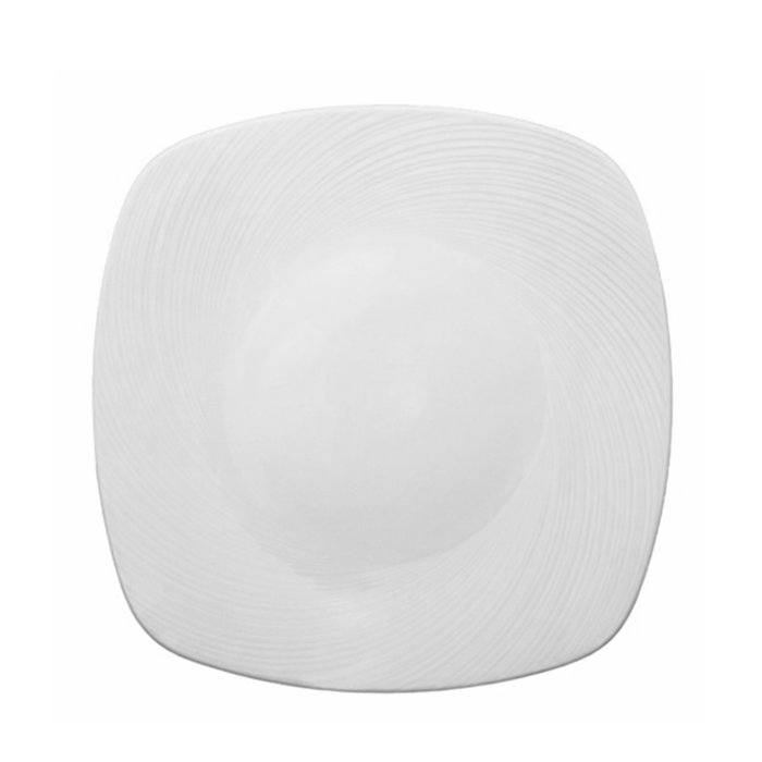 Steelite Spyro Plato Llano Cuadrado de Porcelana para Vajilla, 28x28 cm (Set de 12) Steelite Spyro Plato Llano Cuadrado de Porcelana para Vajilla, 28x28 cm (Set de 12)