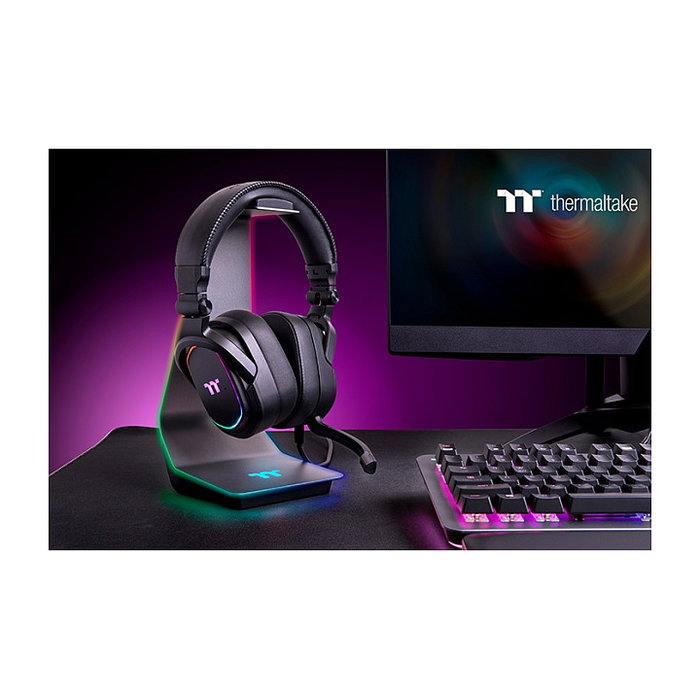 Thermaltake ARGENT HS1 RGB Gaming Headset Stand Negro, Gris Thermaltake ARGENT HS1 RGB Gaming Headset Stand Negro, Gris