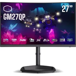 Cooler Master GM27QP Monitor Curvo Gaming 27" QHD 240 Hz Panel VA 1 ms Altura Ajustable