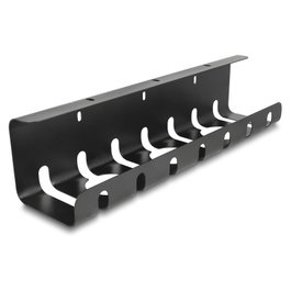 DeLOCK Soporte de cables para montaje debajo de la mesa Negro (Juego de 2 piezas)