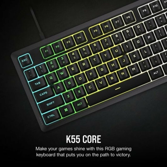 Corsair K55 CORE RGB Teclado Gaming Negro Español