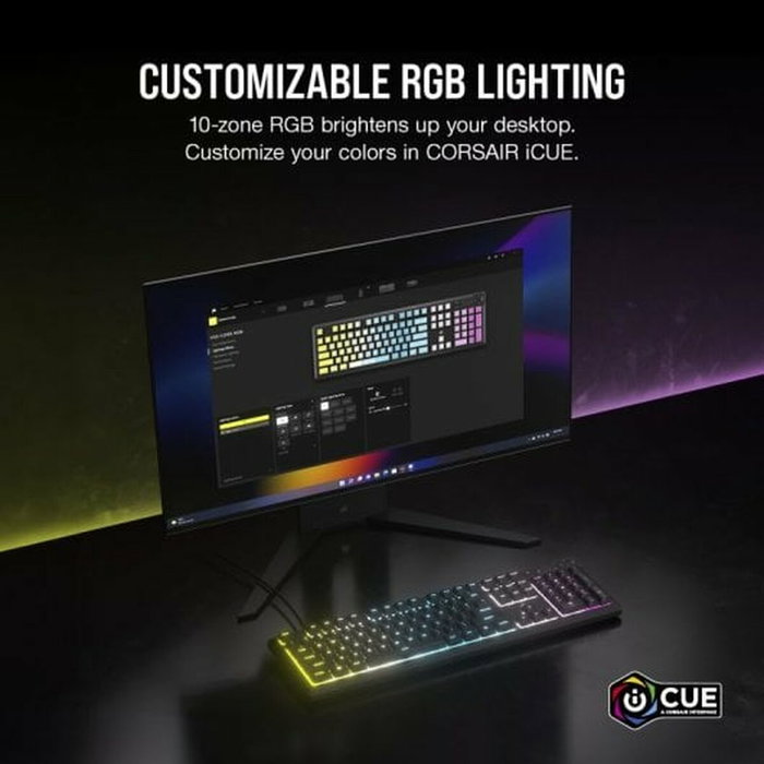 Corsair K55 CORE RGB Teclado Gaming Negro Español