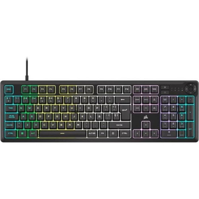 Corsair K55 Core RGB Teclado Gaming Retroiluminado USB con Interruptores de Membrana Silenciosos, Resistente a Salpicaduras, Controles Multimedia, Formato Completo Corsair K55 Core RGB Teclado Gaming Retroiluminado USB con Interruptores de Membrana Silenciosos, Resistente a Salpicaduras, Controles Multimedia, Formato Completo