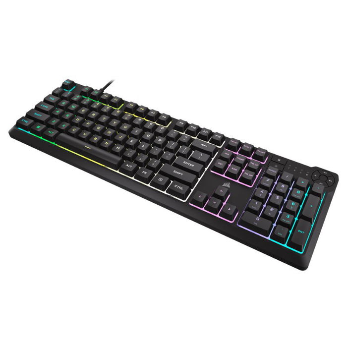 Corsair K55 Core RGB Teclado Gaming Retroiluminado USB con Interruptores de Membrana Silenciosos, Resistente a Salpicaduras, Controles Multimedia, Formato Completo Corsair K55 Core RGB Teclado Gaming Retroiluminado USB con Interruptores de Membrana Silenciosos, Resistente a Salpicaduras, Controles Multimedia, Formato Completo