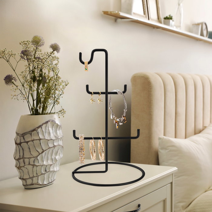 Aberto Design TK-003-B Organizador de Joyero Negro Metal