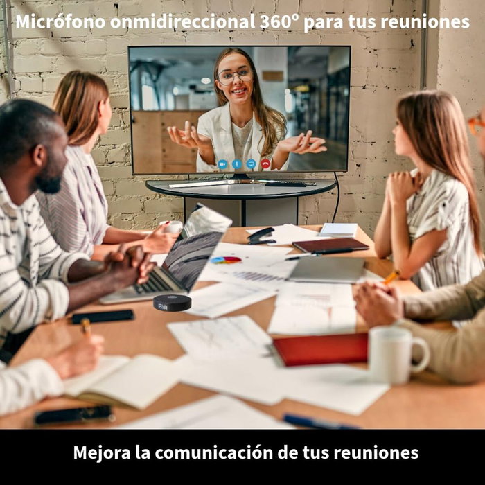 Laia Micrófono Profesional de Sobremesa USB BHM Negro