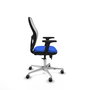 PIQUERAS Y CRESPO Silla de oficina Jorquera con mecanismo Sincro/Traslack, Azul y Blanco